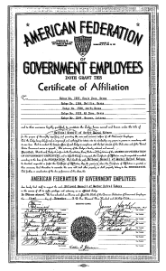 AFGE Certification of Affiliation